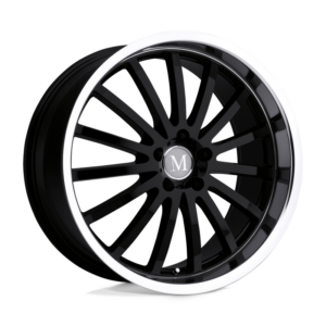 Mandrus MILLENIUM, GLOSS BLACK W/ MIRROR CUT LIP (22x9 ET42 5x112)