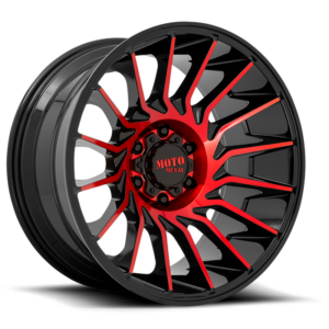 Moto Metal MO807, Gloss Black Machined With Red Tint (22x10 ET-18 5x127)