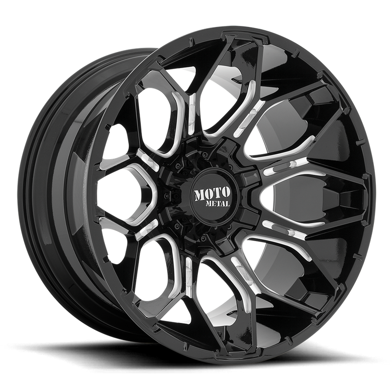 Moto Metal MO808 SNIPER, Gloss Black Milled (20x10 ET-18 5x139.7/5x150)