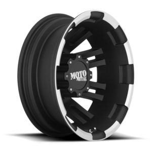 Moto Metal MO963, Matte Black Machined - Rear (16x6 ET-134 8x165.1)