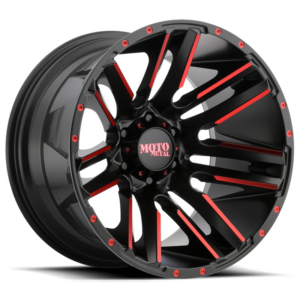 Moto Metal MO978 RAZOR, Satin  Black Machined Red Tint (20x12 ET-44 5x150)