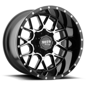 Moto Metal MO986 SIEGE, Gloss Black Machined (24x14 ET-76 6x135/6x139.7)