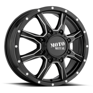 Moto Metal MO995, Satin Black Milled - Front (17x6.5 ET111 8x200)