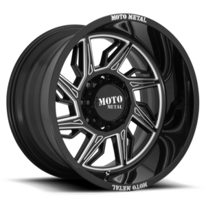 Moto Metal MO997 HURRICANE, Gloss Black Milled - Right Directional (22x12 ET-44 8x165.1)