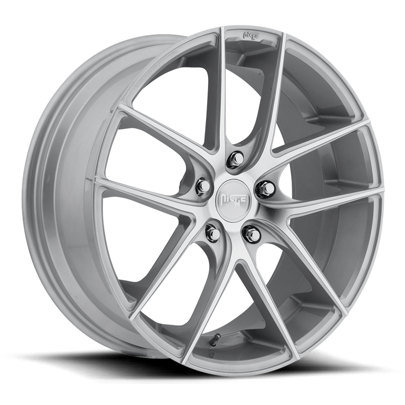 Niche 1PC M131 TARGA, GLOSS SILVER MACHINED (18x8 ET40 5x108)