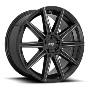 Niche 1PC M243 TIFOSI, GLOSS BLACK MILLED (20x10.5 ET35 5x120)