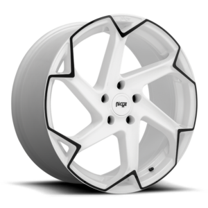 Niche 1PC M257 FLASH, Gloss White With Black (20x10.5 ET27 5x112)