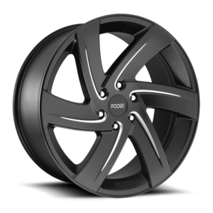 Foose 1PC F167 BODINE, MATTE BLACK MILLED (22x9.5 ET25 6x139.7)