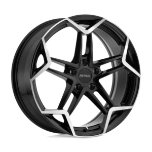 Petrol P1A, GLOSS BLACK W/ MACHINED CUT FACE (17x8 ET32 5x112)