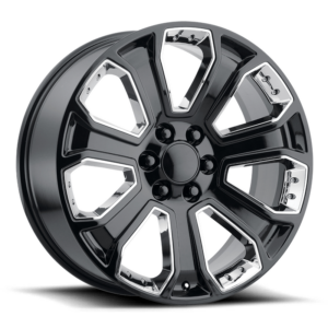 OE Creations PR113, Gloss Black With Chrome Accents (22x9 ET24 6x139.7)