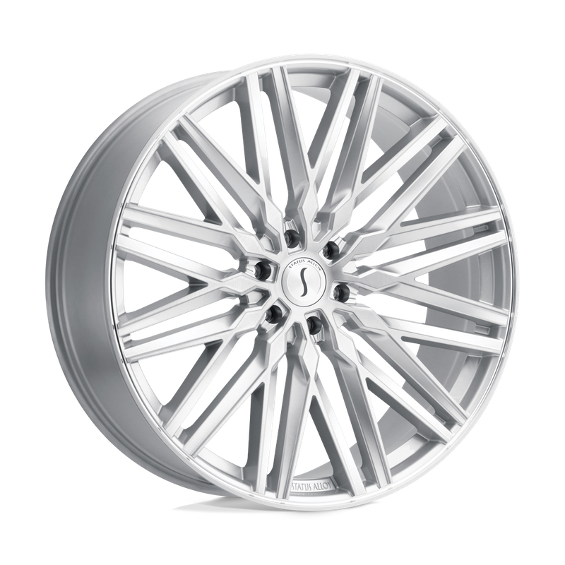 Status ADAMAS, SILVER W/ MIRROR CUT FACE (22x9.5 ET30 6x135)