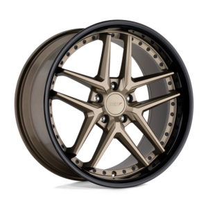 TSW PREMIO, MATTE BRONZE W/ GLOSS BLACK LIP (18x8.5 ET32 5x112)