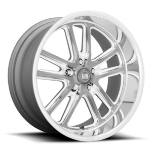 US Mag 1PC U130 BULLET, Textured Gun Metal With Milled Edges (24x10 ET5 5x120.65)