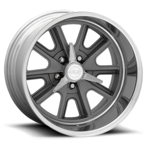 American Racing Vintage VN427 SHELBY COBRA, Two-Piece Mag Gray Center Polished Barrel (17x8 ET-6 5x120.65)