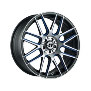 HUSSLA 636, BLUE MACHINED FACE (20X9.5
 ET15 4X100)