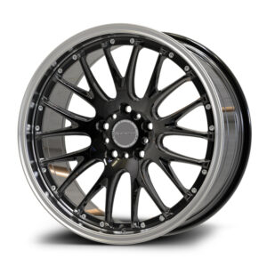 RED LABEL RD230-RVT RED LABEL, MACHINED LIP BLACK + RIVET (18X8.5 ET35 5X114.3)