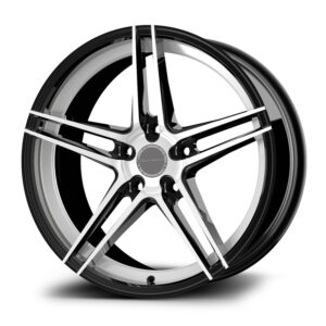 RED LABEL RD235 RED LABEL, MACHINED FACE BLACK WITH INNER MACHINED RING (18X8.5 ET35 5X100)