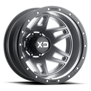 XD XD130 MACHETE DUALLY, Matte Gray Black Ring (20x7.5 ET-152 8x165.1)