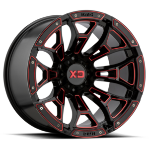 XD XD841 BONEYARD, Gloss Black Milled With Red Tint (20x10 ET-18 5x127)