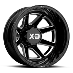 XD XD845 PIKE DUALLY, Gloss Black Milled - Rear (22x8.25 ET-221 8x210)