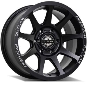 AMERICAN OUTLAW AMERICAN OUTLAW SNIPER, SNIPER SATIN BLACK (17X8.5 ET18 6X114.3)