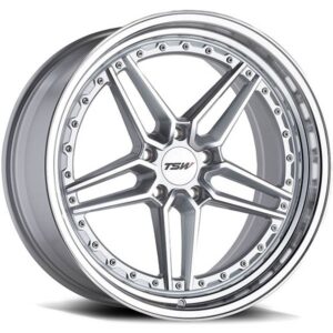 TSW ASCARI SILVER W MIRROR CUT FACE,  (20X9 ET15 5X120)