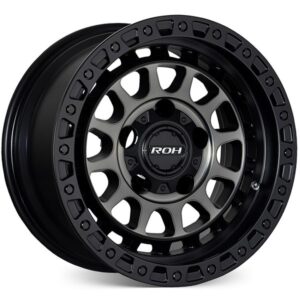 ROH ROH ASSAULT, ASSAULT MATTE BLACK W BLACK BOLTS AND GRAPHITE FACE (18X9 ET35 5X150)