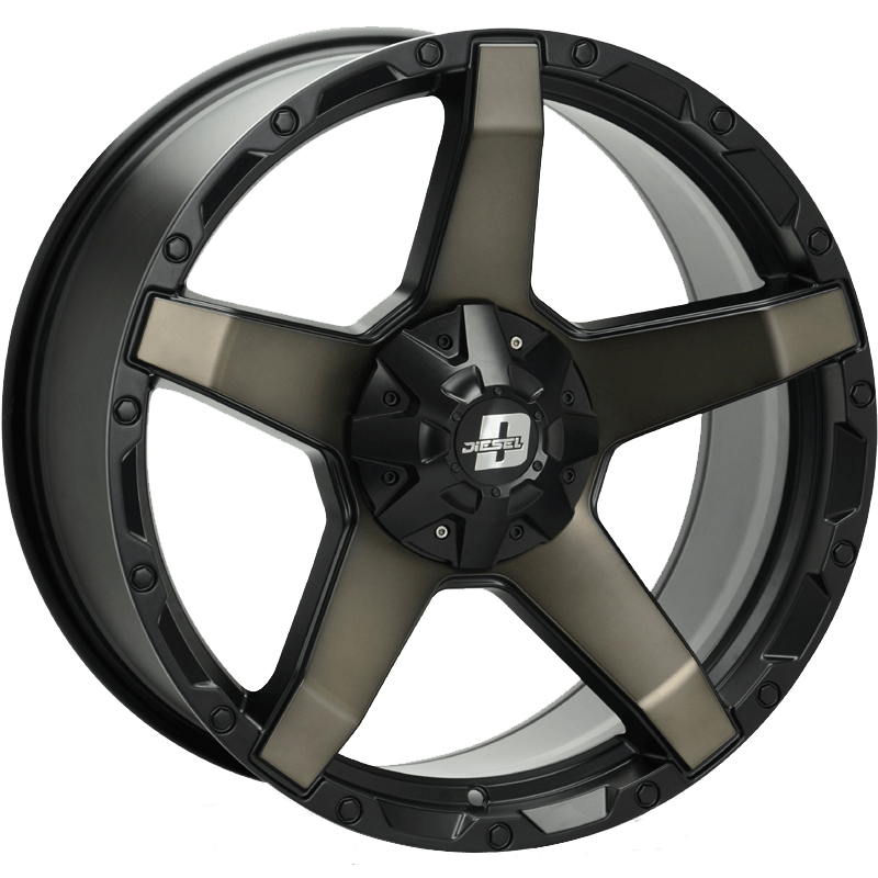 Diesel Exodus, Machined Spoke Black Matt Dark Tint (20X9 ET20 6X139.7)