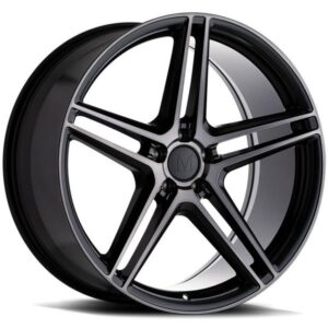 MANDRUS MANDRUS BREMEN, BREMEN SEMI GLOSS BLACK W MIRROR CUT FACE (17X8 ET25 5X112)