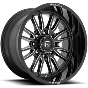 FUEL FUEL CLASH, CLASH D761 GLOSS BLACK MILLED (22X12 ET-44 6X135)
