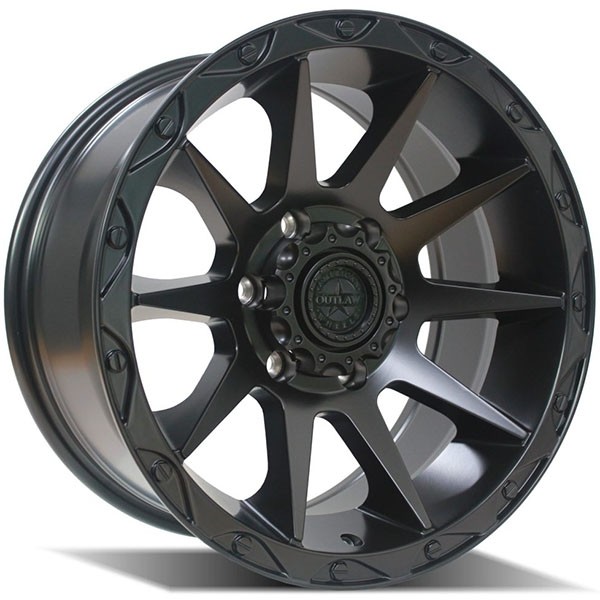 AMERICAN OUTLAW AMERICAN OUTLAW CORD, CORD SATIN BLACK (17X8.5 ET5 6X139.7)