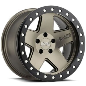 BLACK RHINO CRAWLER BEADLOCK MATTE BRONZE W BLACK LIP RING,  (17X8.5 ET-32 5X114.3)