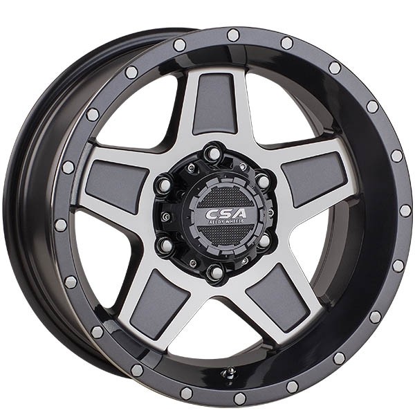 CSA CSA DAKAR, DAKAR GUNMETAL W MACHINED FACE (18X9 ET20 6X139.7)
