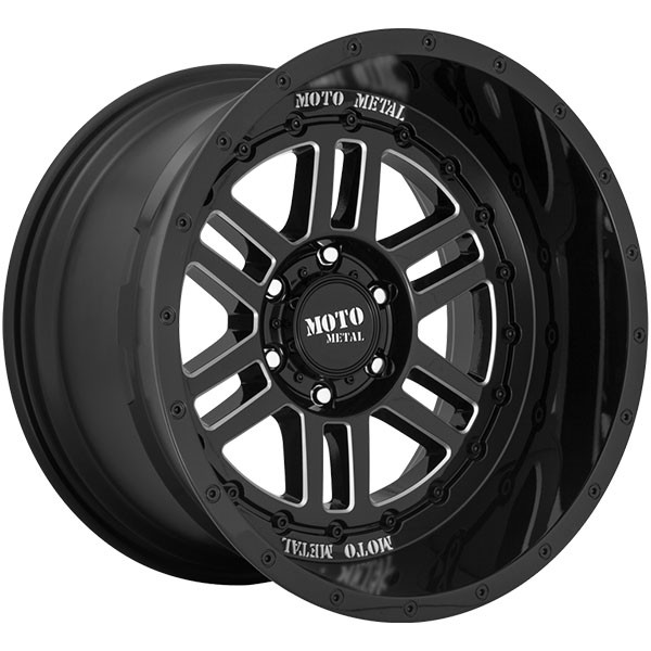 MOTO METAL MOTO METAL MO800 DEEP SIX, MO800 DEEP SIX GLOSS BLACK MILLED (22X12 ET-44 8X170)