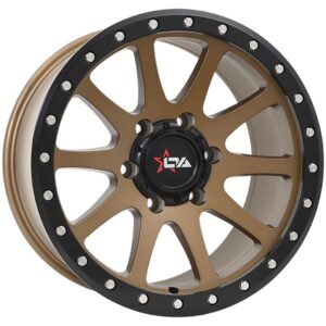 OFFROAD ARMOUR OFFROAD ARMOUR GRINDER, GRINDER SATIN BRONZE W SATIN BLACK LIP (17X9 ET35 6X114.3)