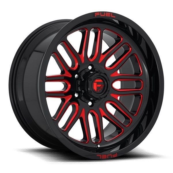 FUEL FUEL IGNITE, IGNITE D663 GLOSS BLACK W CANDY RED (22X12 ET-43 6X135)