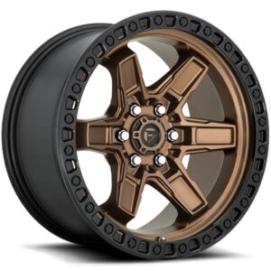 FUEL KICKER 6 D699 BRONZE W BLACK LIP, (17X9 ET12 6X114.3)
