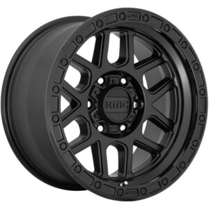 KMC MESA KM544 SATIN BLACK W GLOSS BLACK LIP,  (18X9 ET18 6X135)