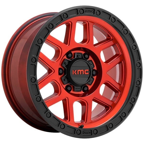 KMC MESA KM544 CANDY RED W BLACK LIP, (17X9 ET18 5X127) - Northern ...