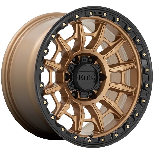 KMC CARNAGE KM547 MATTE BRONZE W BLACK LIP, (17X9 ET-12 6X139.7)