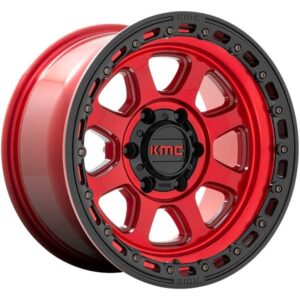 KMC CHASE KM548 CANDY RED W BLACK LIP,  (20X9 ET0 5X127)