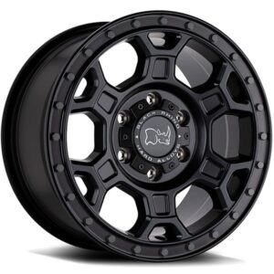 BLACK RHINO BLACK RHINO MIDHILL, MIDHILL MATTE BLACK W GUNMETAL BOLTS (18X8 ET48 6X130)