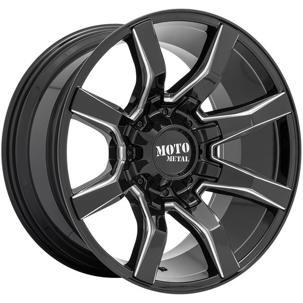 MOTO METAL MOTO METAL MO804 SPIDER, MO804 SPIDER GLOSS BLACK MILLED (22X12 ET-44 8X170)