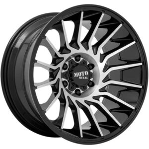 MOTO METAL MOTO METAL MO807 SHOCKWAVE, MO807 SHOCKWAVE GLOSS BLACK MACHINED (20X10 ET-18 5X139.7)