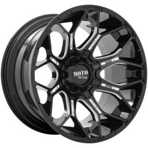 MOTO METAL MOTO METAL MO808 SNIPER, MO808 SNIPER GLOSS BLACK MILLED (22X12 ET-44 5X139.7)