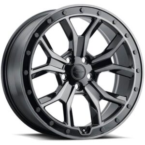 REDBOURNE REDBOURNE MORLAND, MORLAND GLOSS METALLIC BLACK W BRUSHED FACE (18X8.5 ET25 5X120)