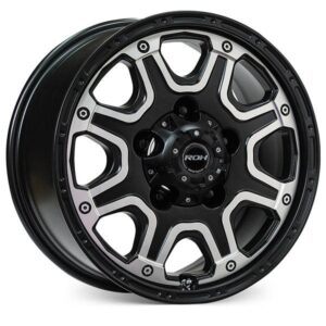 ROH ROH OCTAGON, OCTAGON MATTE BLACK W MACHINED FACE (16X8 ET0 5X150)
