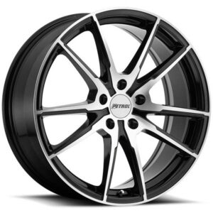PETROL PETROL P0A, P0A GLOSS BLACK W MACHINED CUT FACE (17X8 ET40 5X112)