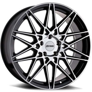 PETROL PETROL P3C, P3C GLOSS BLACK W MACHINED FACE (20X8.5 ET40 5X115)