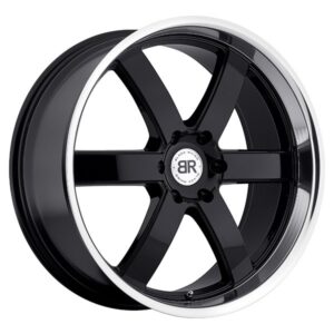 BLACK RHINO PONDORA GLOSS BLACK W MACHINED LIP,  (24X10 ET25 6X139.7)